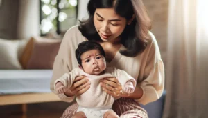 Hoe lang baby rechtop houden na voeding?