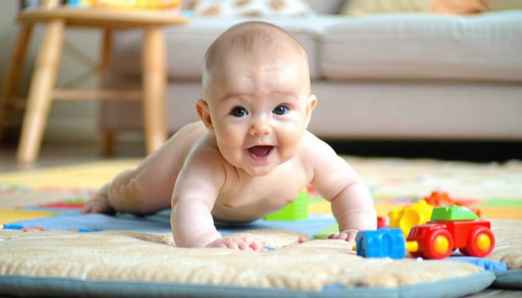 baby leren kruipen