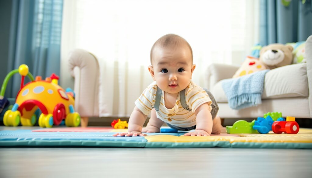 wanneer leert een baby kruipen