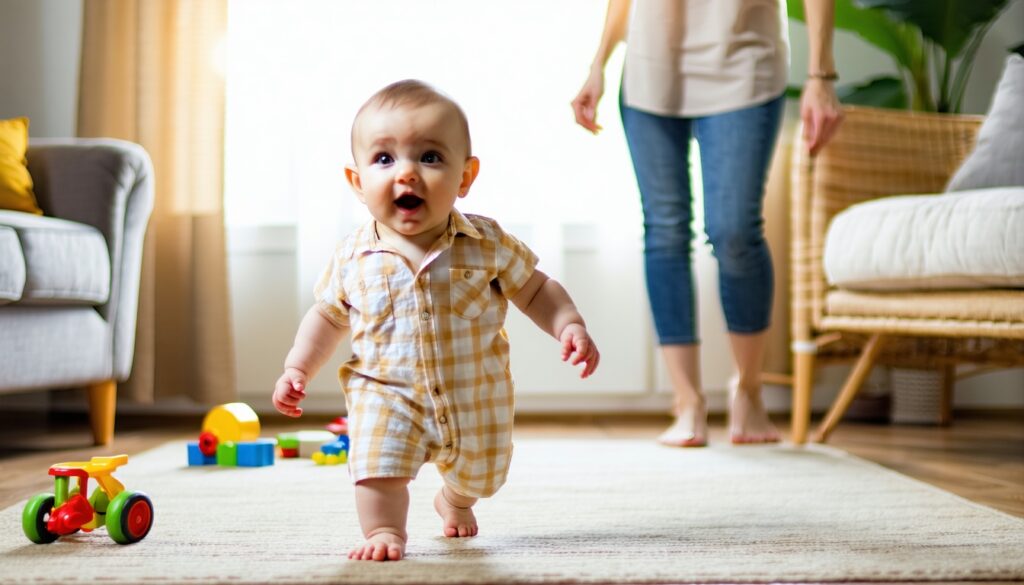 baby leert lopen