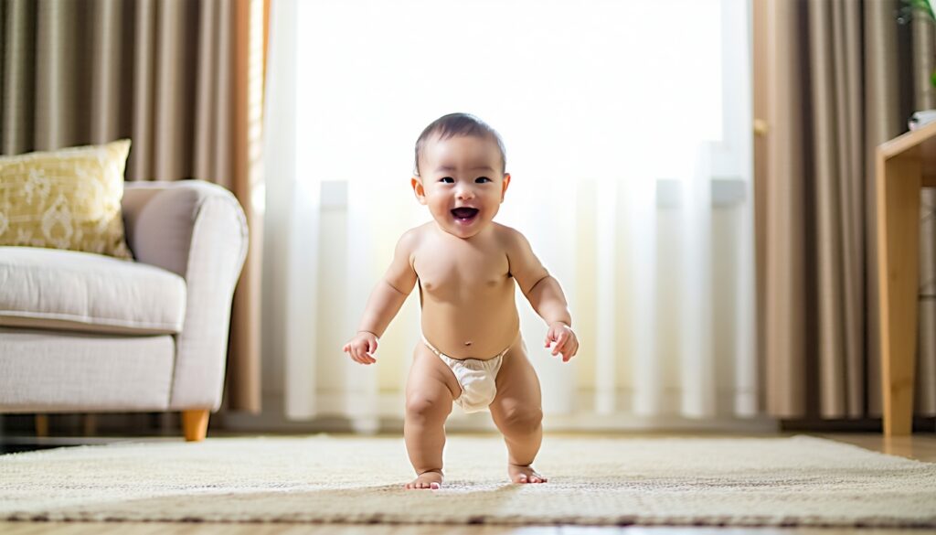 wanneer gaat een baby lopen