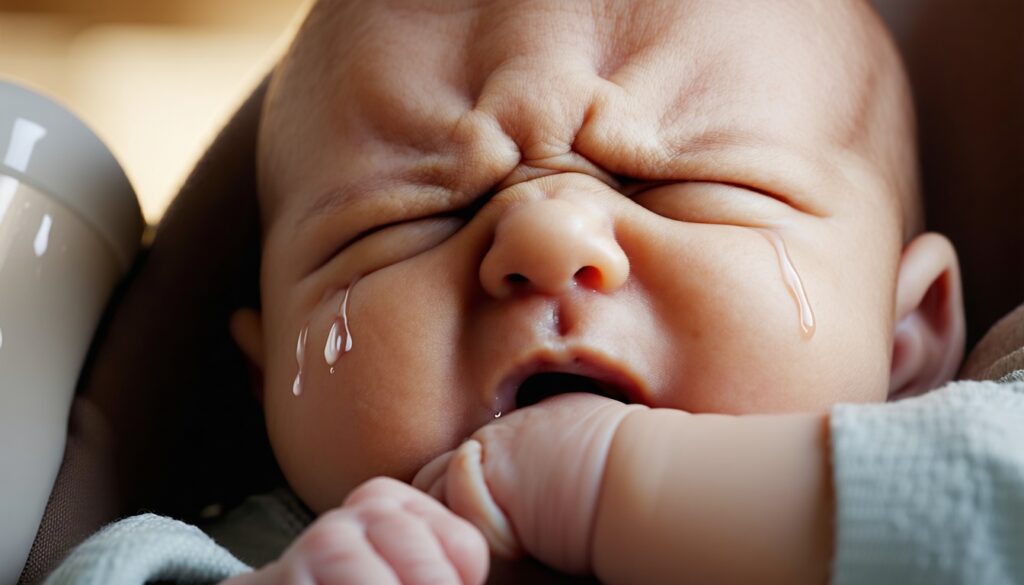 waarom huilt een baby na voeding?