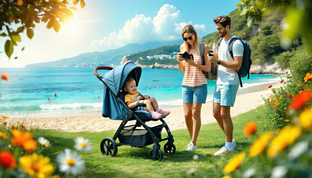 kinderwagen op vakantie