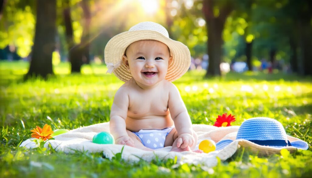 baby in de zon