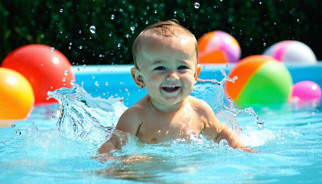 baby in zwembad