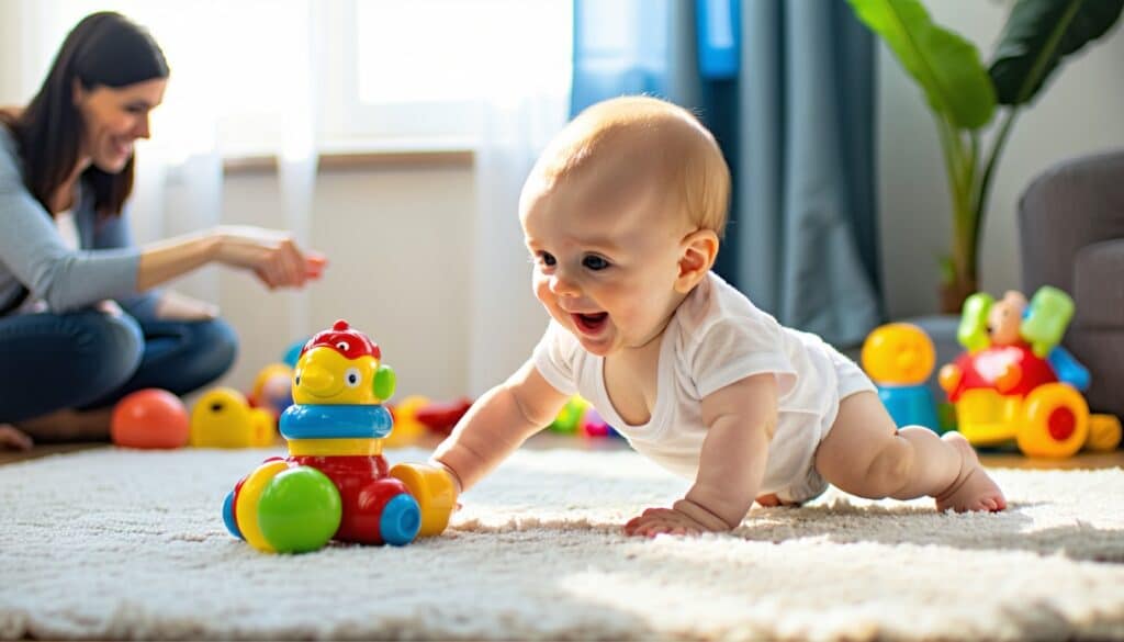 baby stimuleren tot kruipen